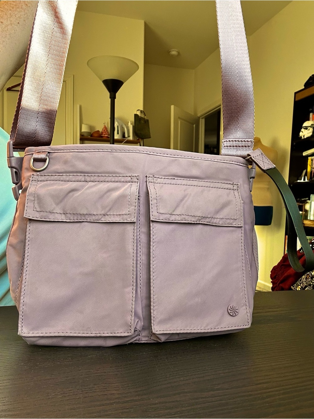 Athleta Lavender Crossbody Bag Lightweight Travel Athleisure Everyday